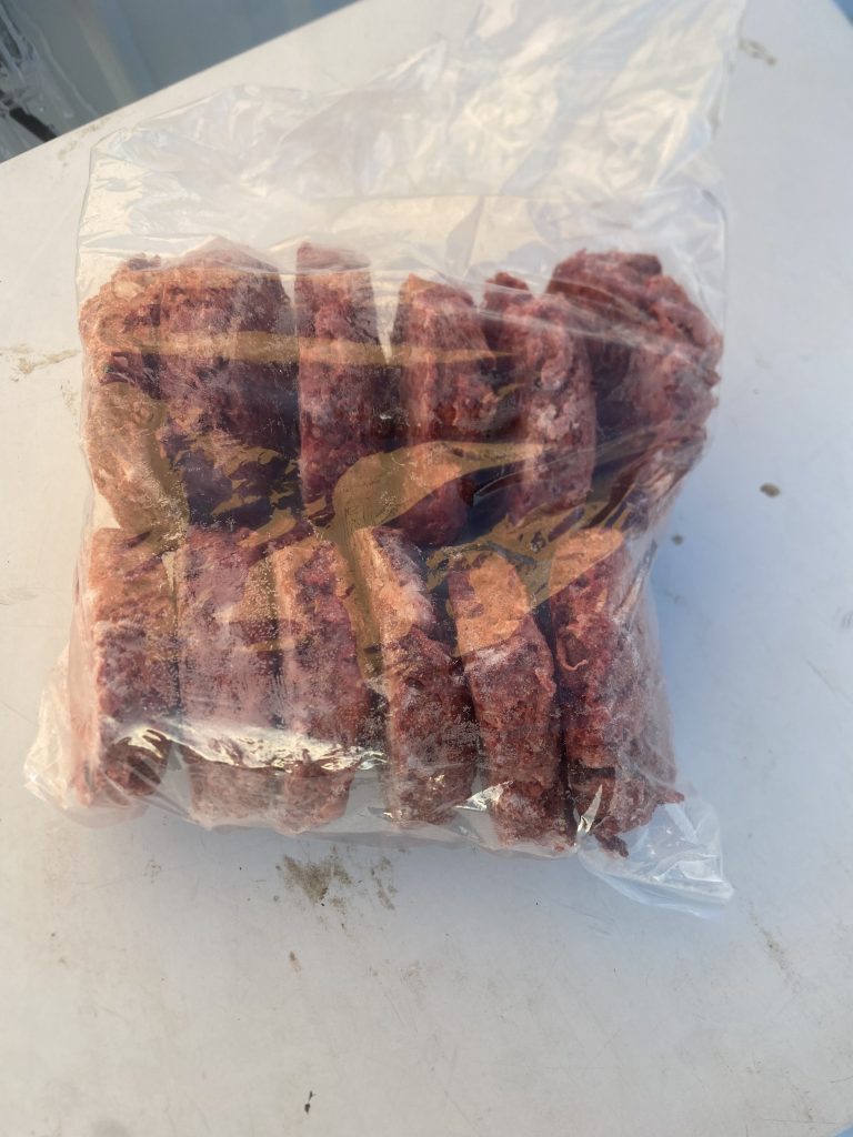 Pork ground pucks